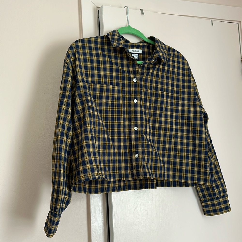 🌟SOLD🌟Madewell Oversized Cropped Button Down